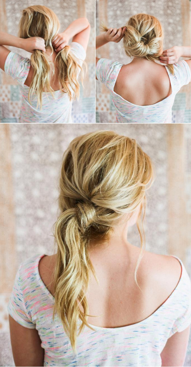 Messy Knotted Hairstyle Tutorial