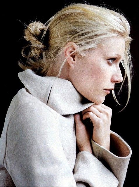 Messy Twisted Bun - Gwyneth Paltrow Hairstyles