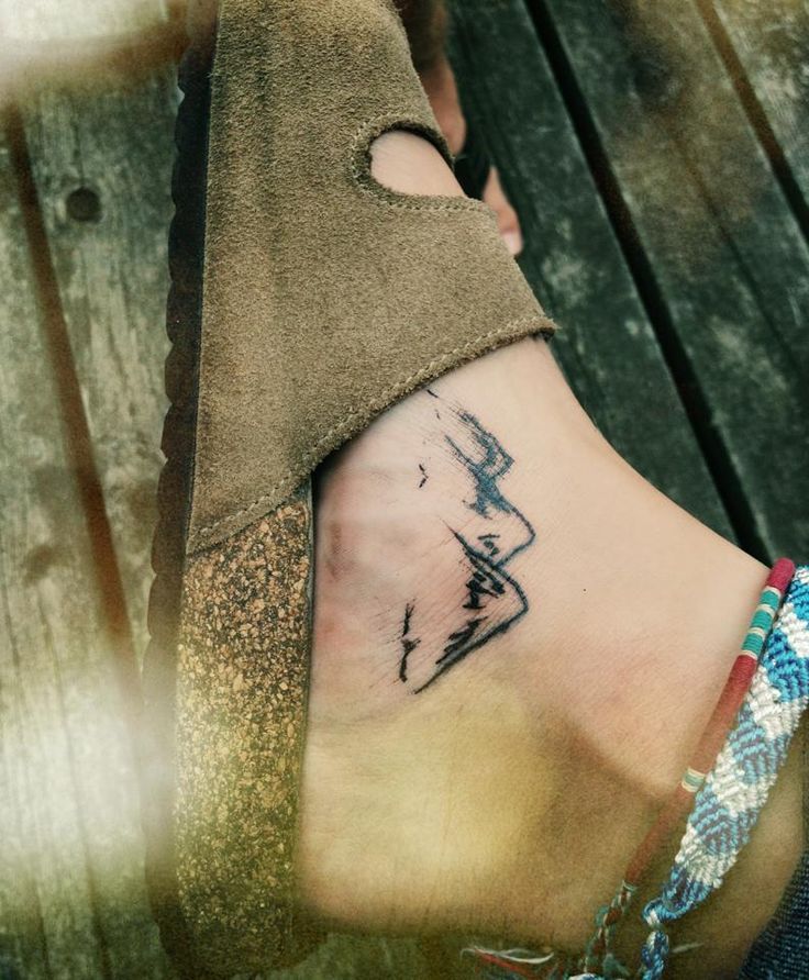 Mountain Foot Tattoo