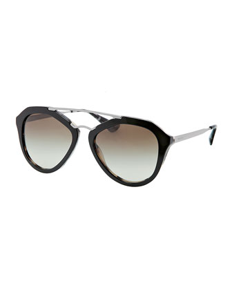 Prada Geometric Havana Sunglasses