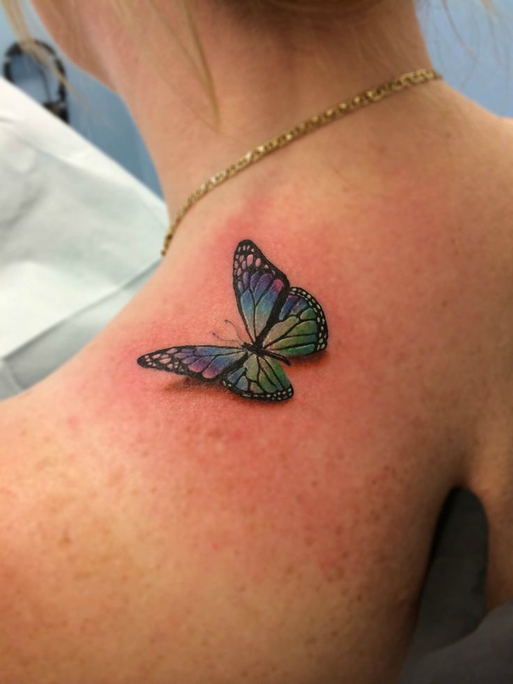 15 Gorgeous Shoulder Butterfly Tattoo Desgns - Pretty Designs