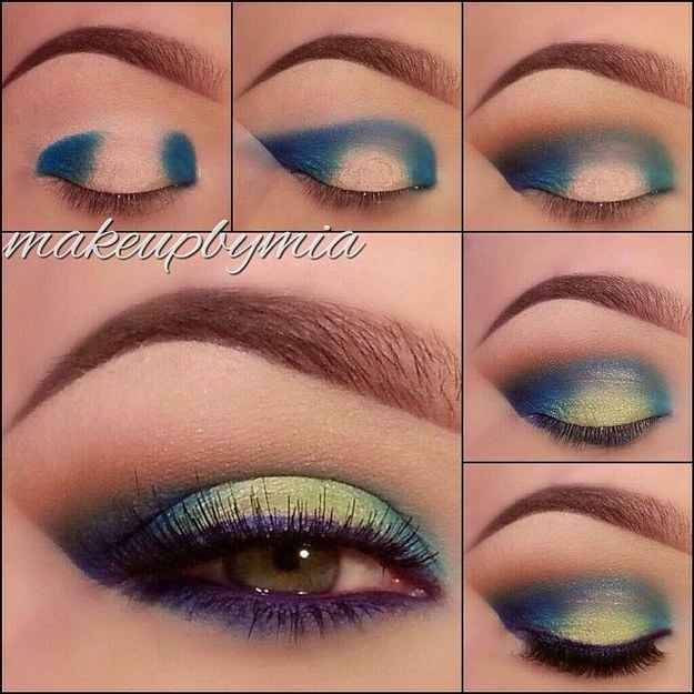 Purple and Yellow Eye Shadow