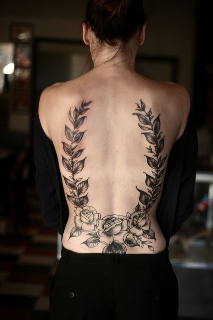 Rose Tattoo on Back
