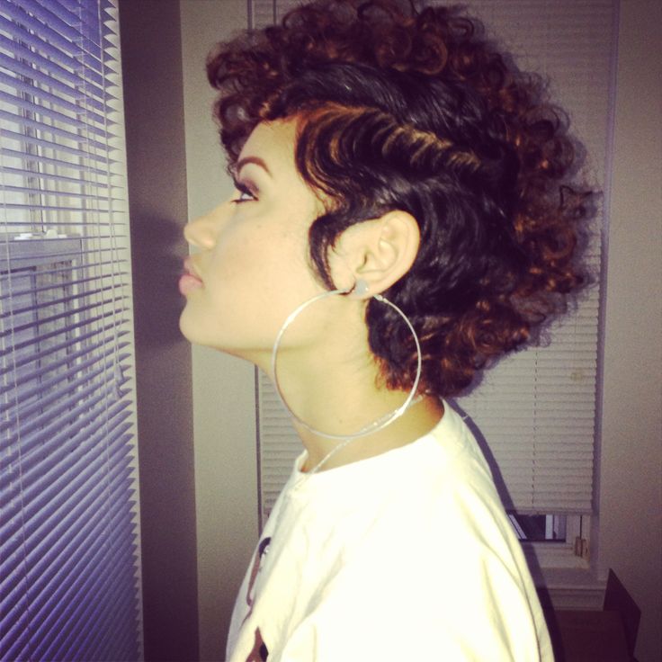 Short Black Curly Hairstyle