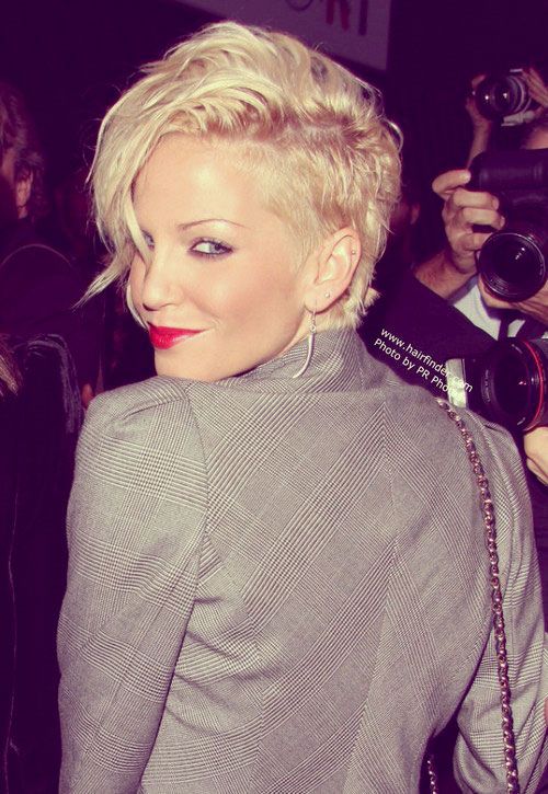 Short Fauxhawk Hairstyle With Side Bangs