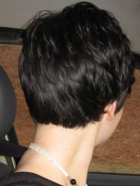 Short Layered Black Hair