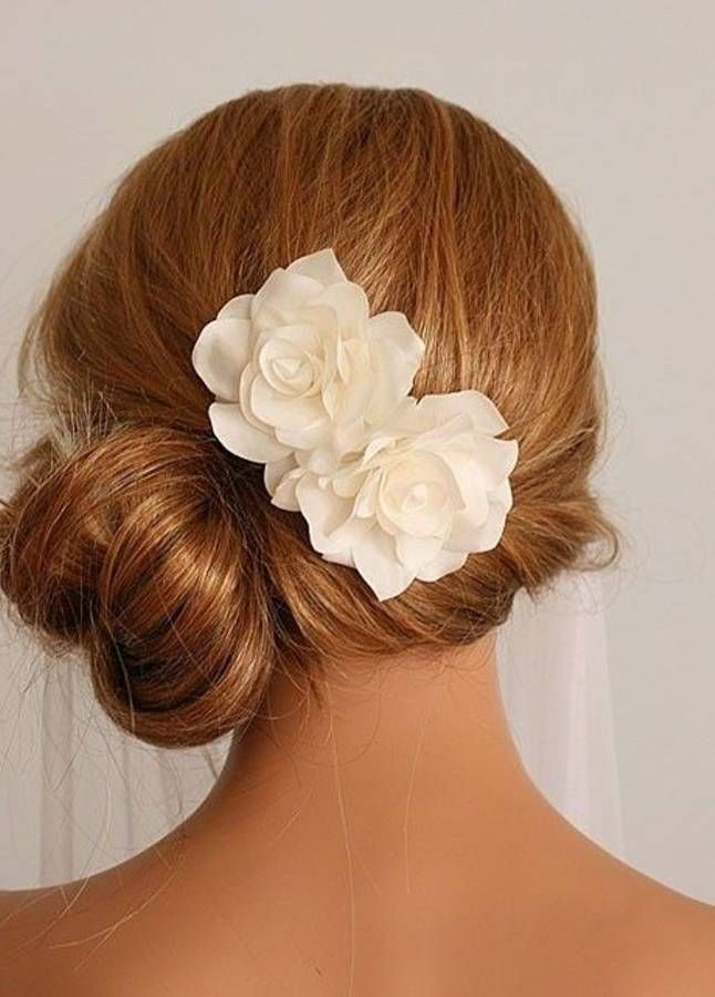 Side Bun Bridesmaid Hairstyle for Long Hair