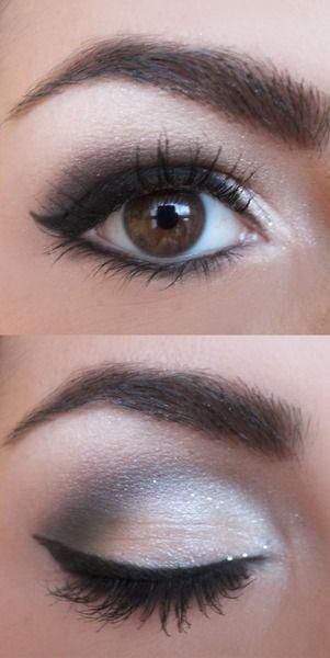 Silver and Black Eye Shadow