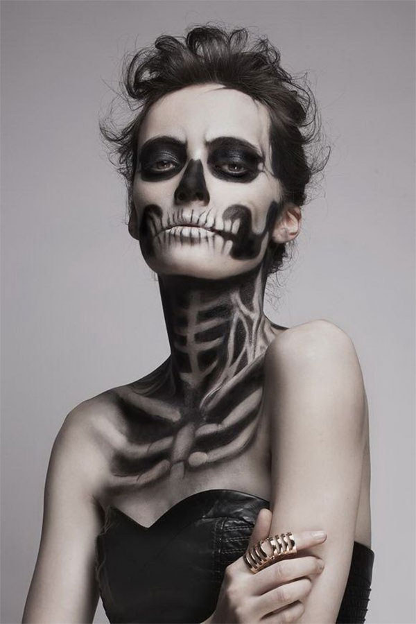 Skeleton Makeup Idea for Halloween