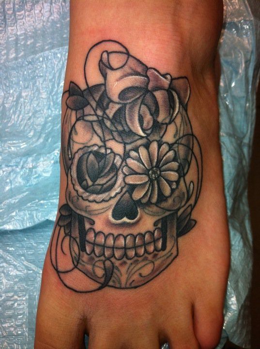 Skull Foot Tattoo