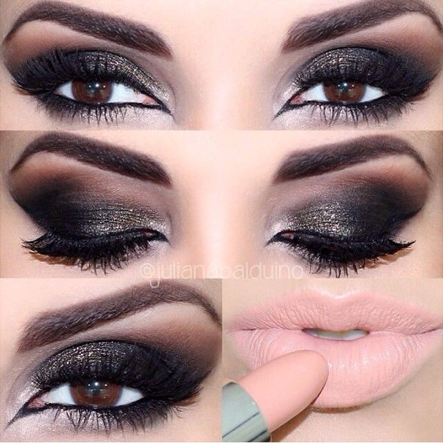 Smoky Eyes and Nude Pink Lips