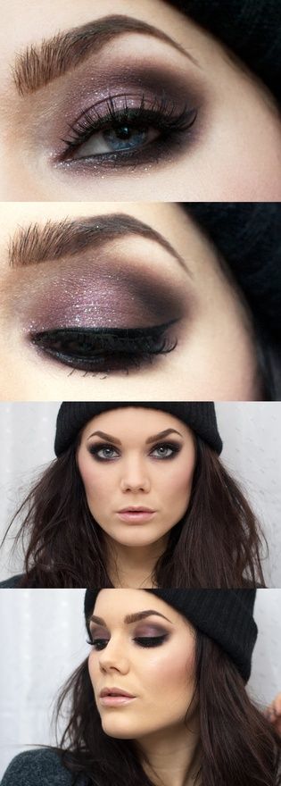 Smoky Eyes with Nude Lips