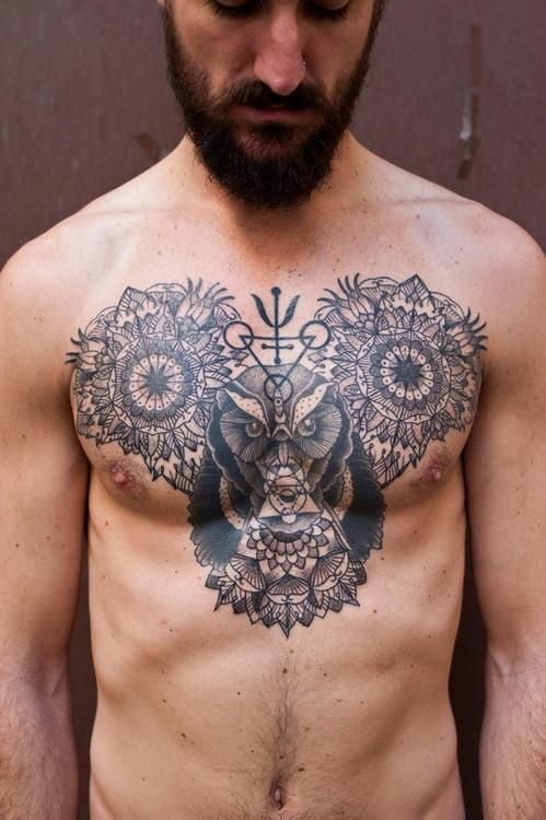 Stylish Chest Tattoo