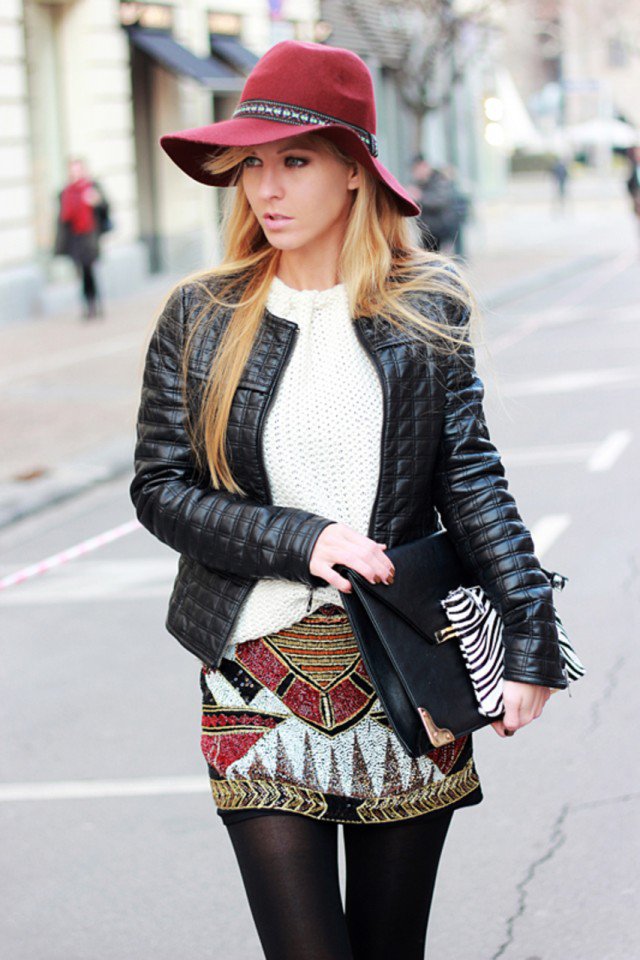 Stylish Outfit Ideas with All Kinds of Hats - Pretty Designs