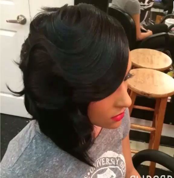 Vintage Styled Black Bob Hairstyle