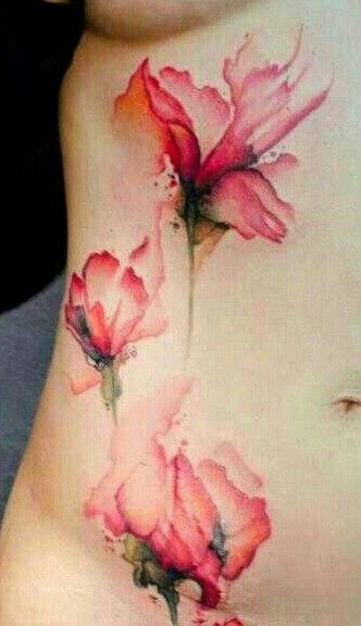 Watercolor Flower Tattoo