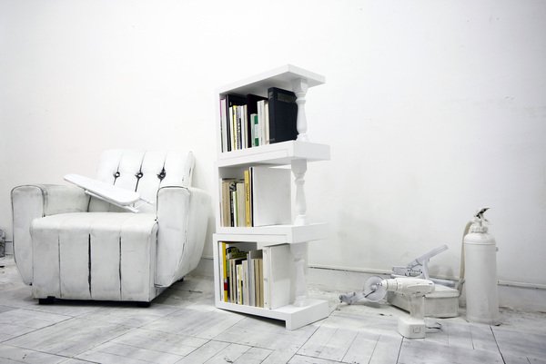 White Book Shelves