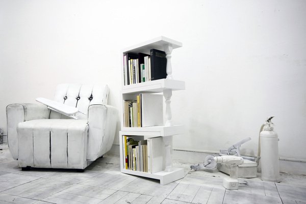 White Book Shelves