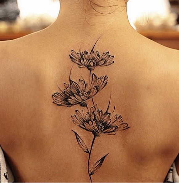 Back Daisy Tattoo