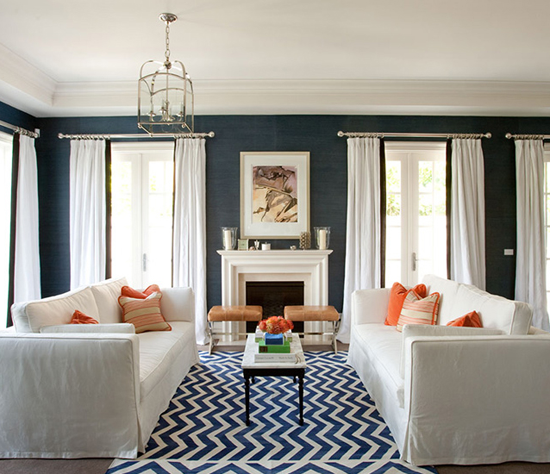 Blue Chevron Patterns