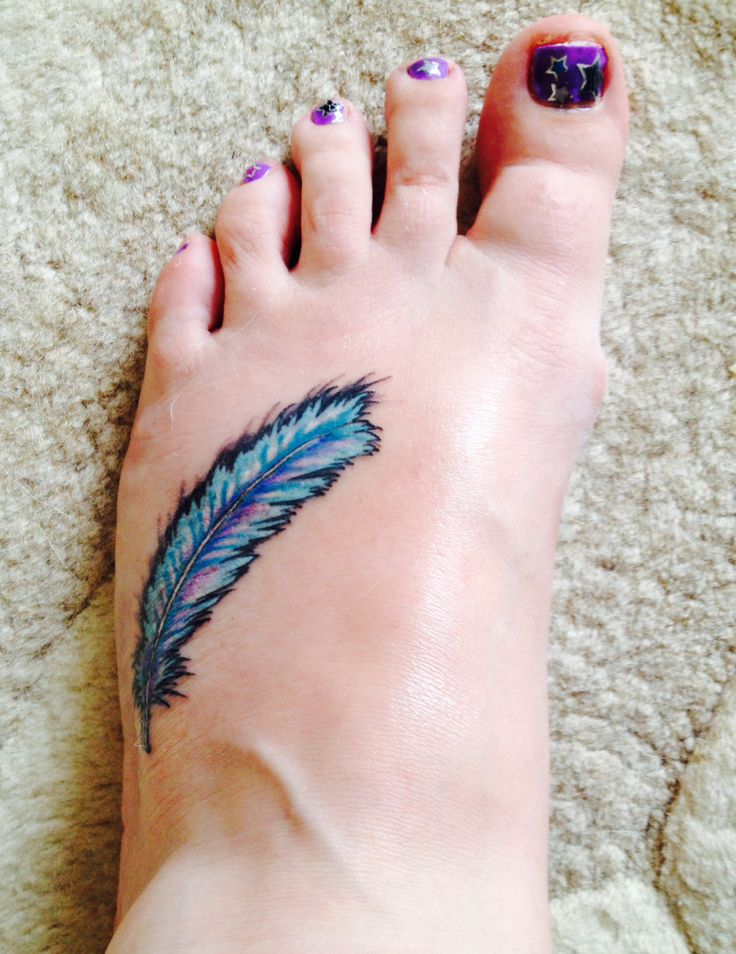 Blue Feather Tattoo