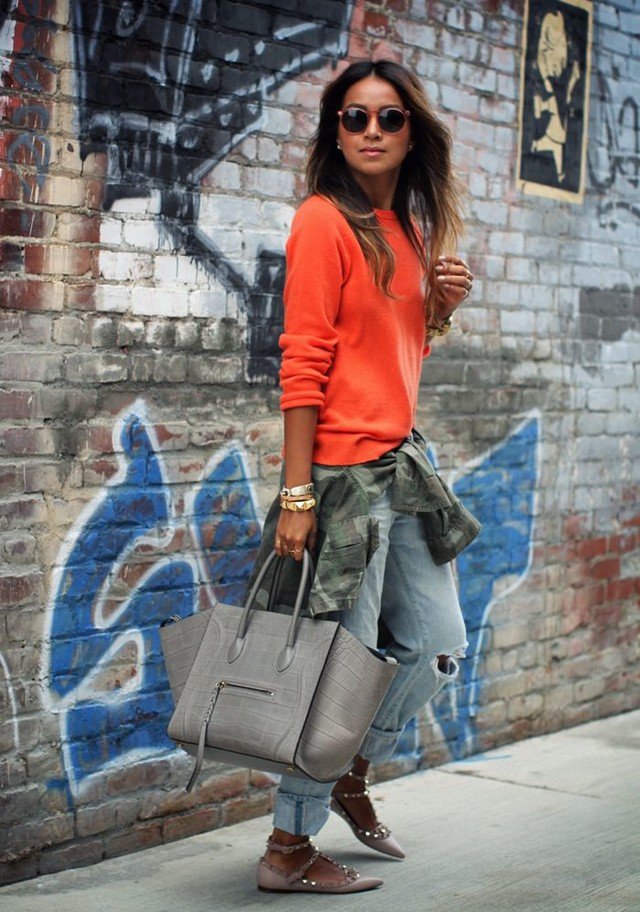 Chic Orange Knitwear Outfit
