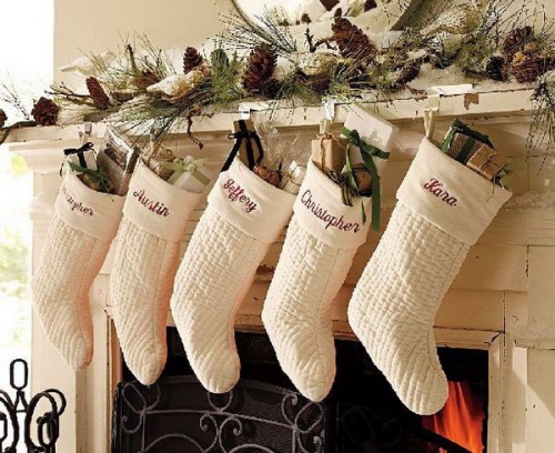 Christmas Stocking Designs-White Stockings