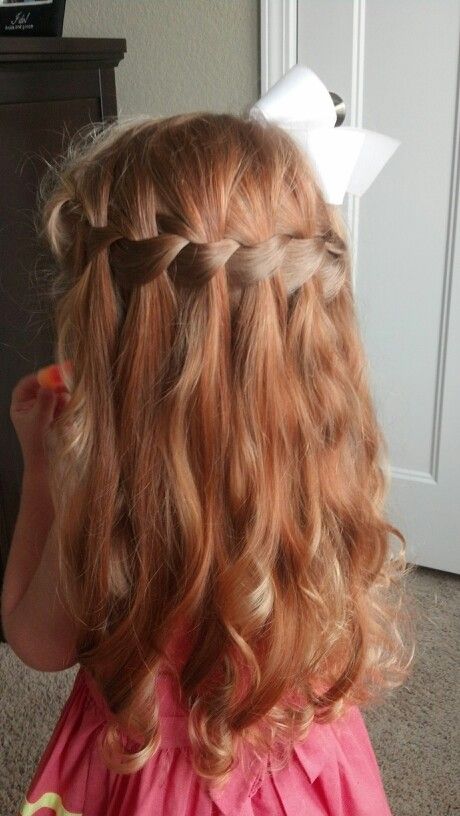 Cute Waterfall Braid for Little Girls