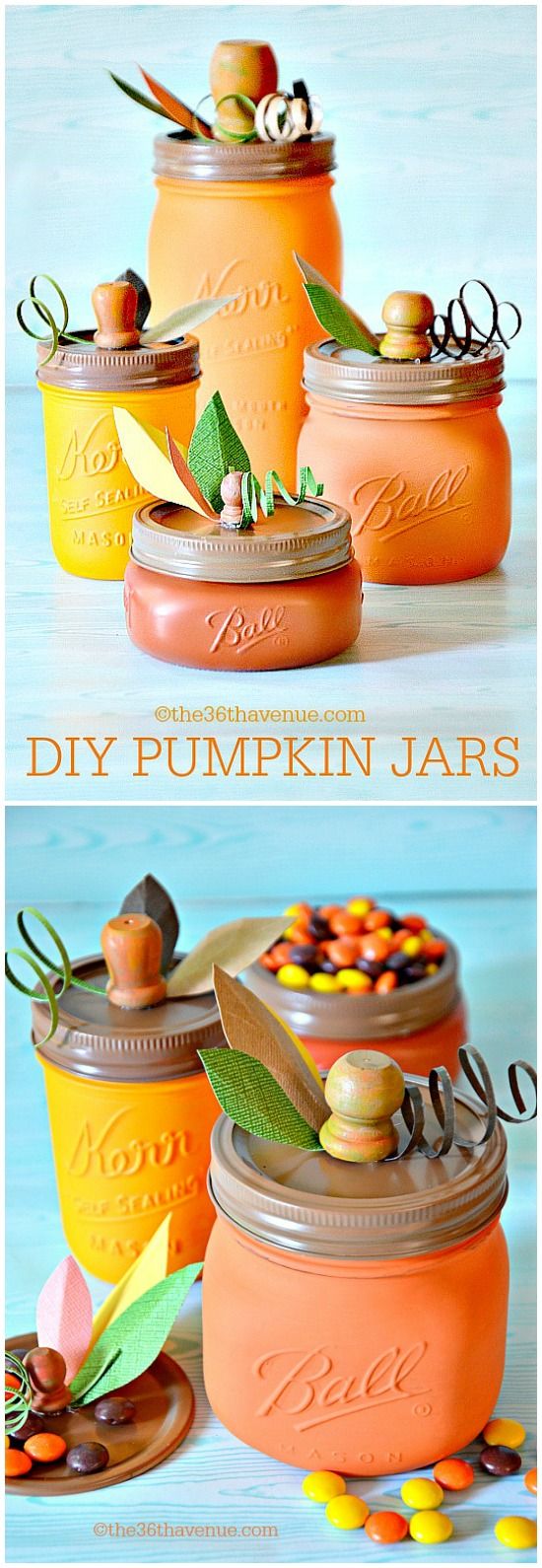 DIY Pumpkin Mason Jars