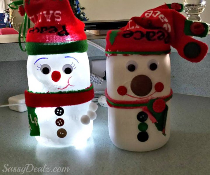 DIY Snowman Mason Jar