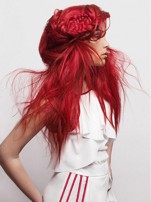 Edgy Red Hairstyle