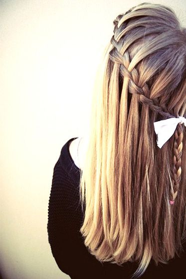 Fabulous Waterfall Braid for Long Straight Hair