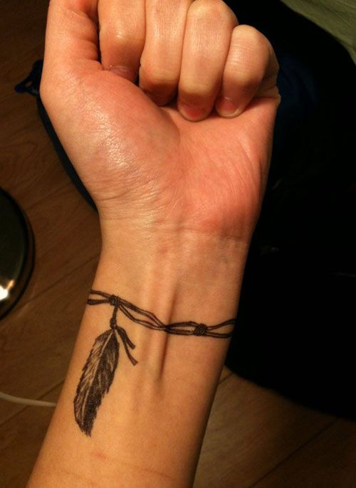 Feather Tattoo on Wrist