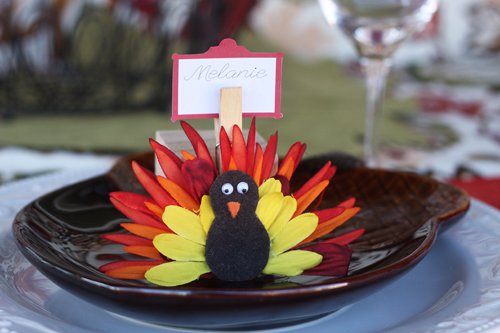 Flower Turkey Place Card