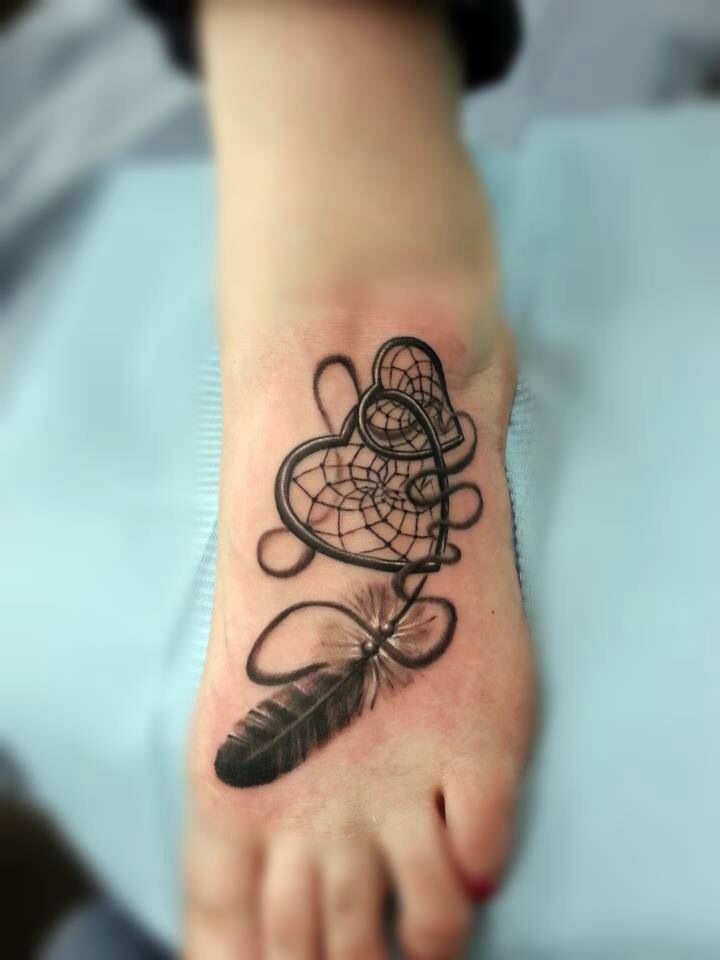 Foot Dreamcatcher Tattoo
