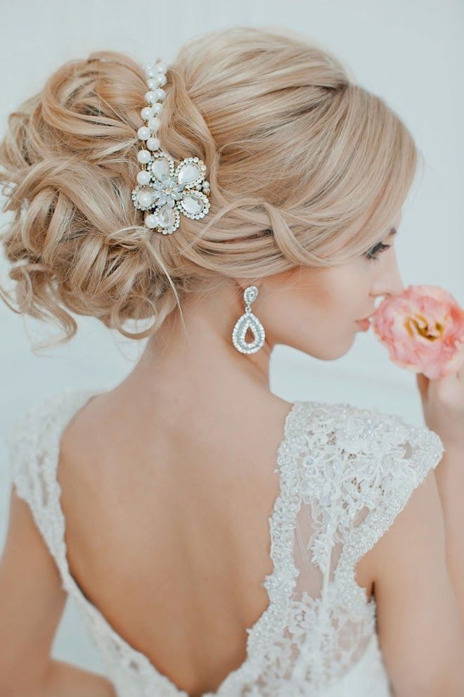 Glamorous Curly Wedding Updo