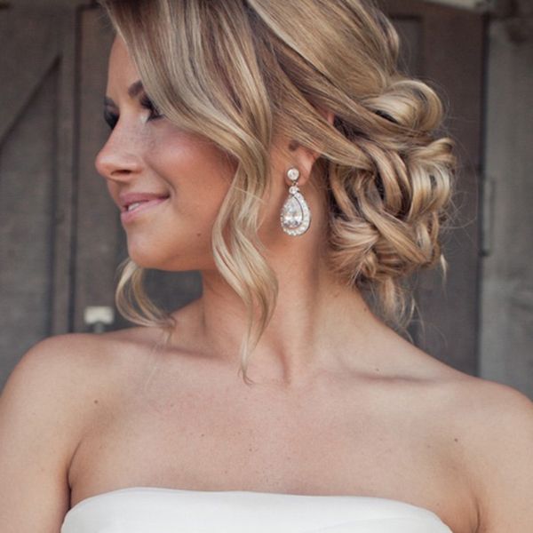 Glamorous Curly Wedding Updo