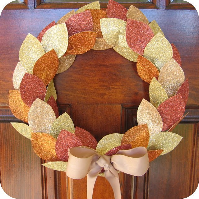 Gloden Leave Wreath