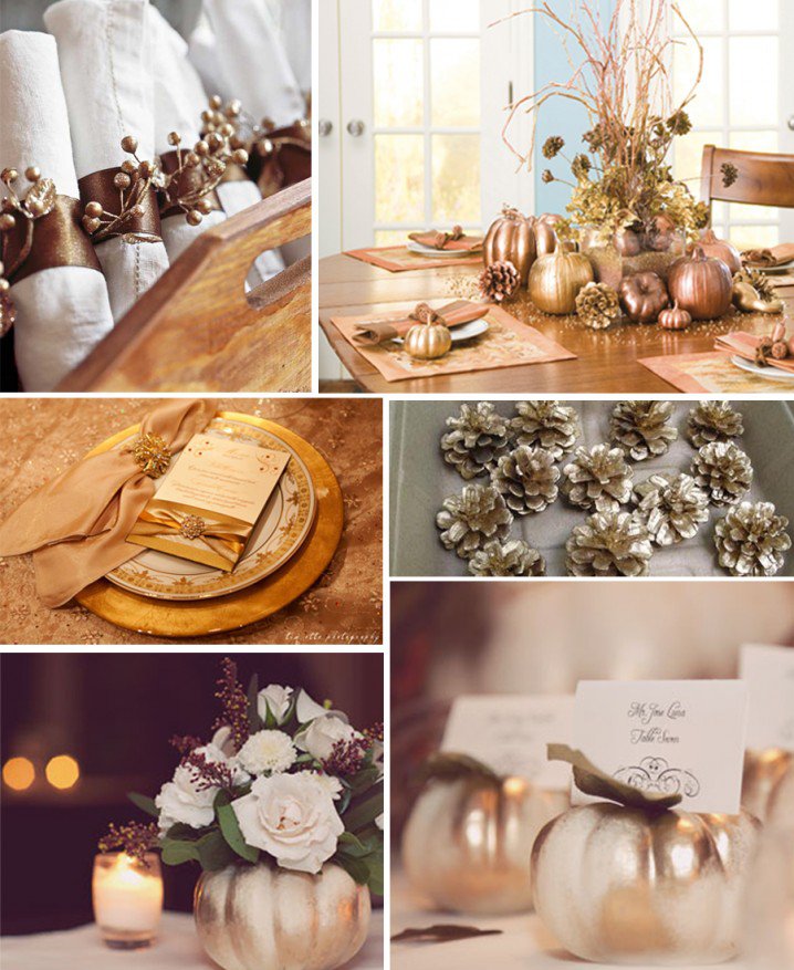 Gold Decorations for Table