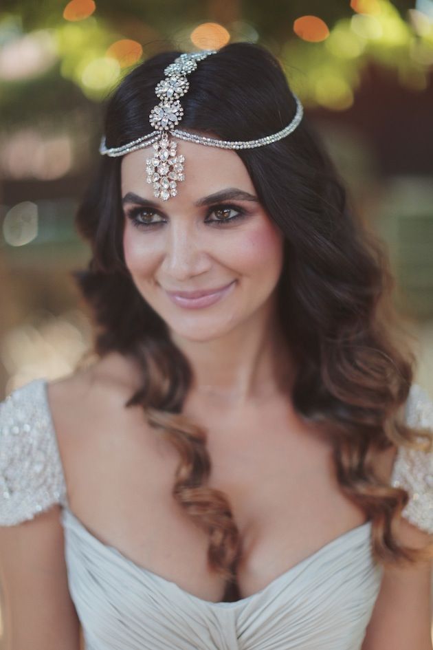 Gorgeous Indian Wedding Hairstyle With Headpieces