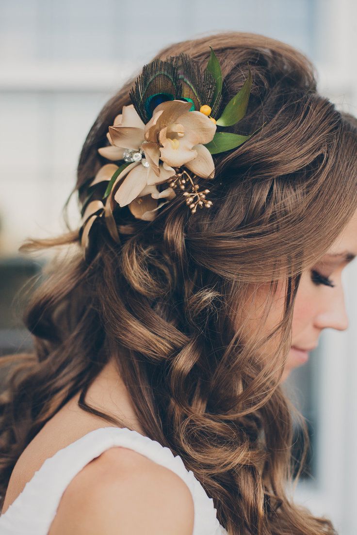 Gorgeous Wedding Hairstyle With Flower