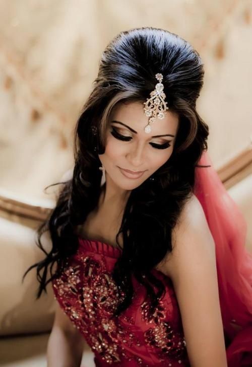 Half Up Indian Wedding Hairstyle