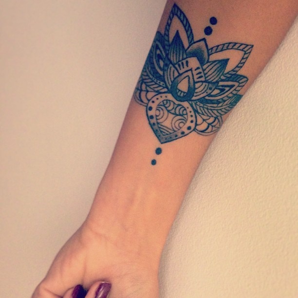 Hand Lotus Tattoo
