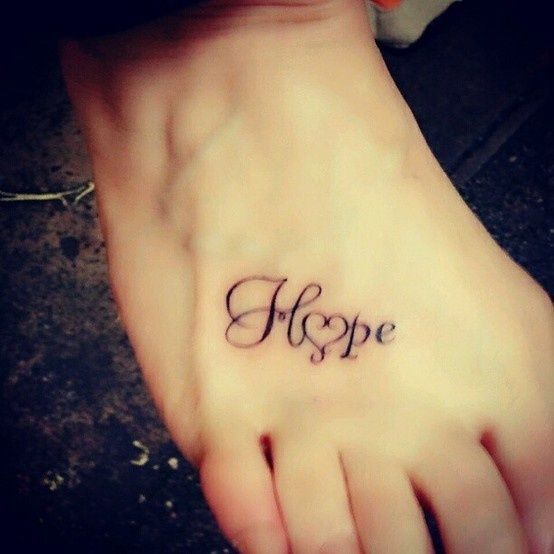 Instep Hope Tattoo