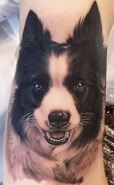 Lovely Dog Tattoo Design
