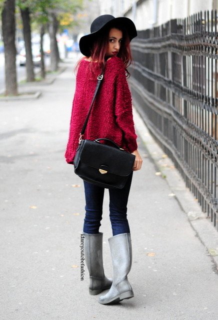 Maroon Knitwear Outfit for 2015