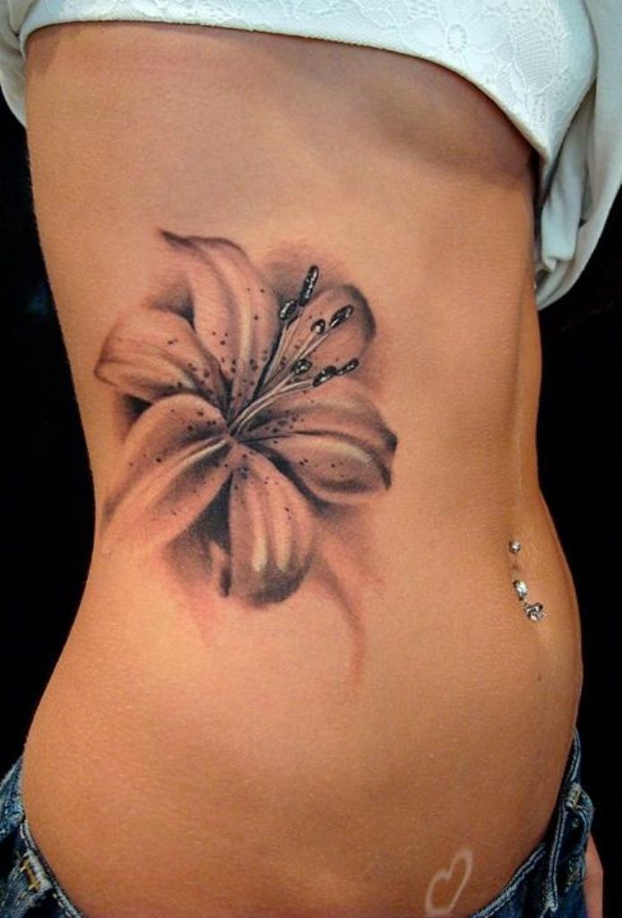 No Line Lily Tattoo