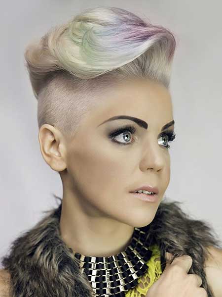 Platinum Hair with Rainbow Shade