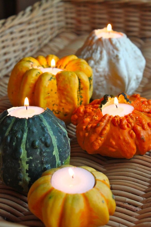 DIY Ideas: Fall Candle Holders - Pretty Designs