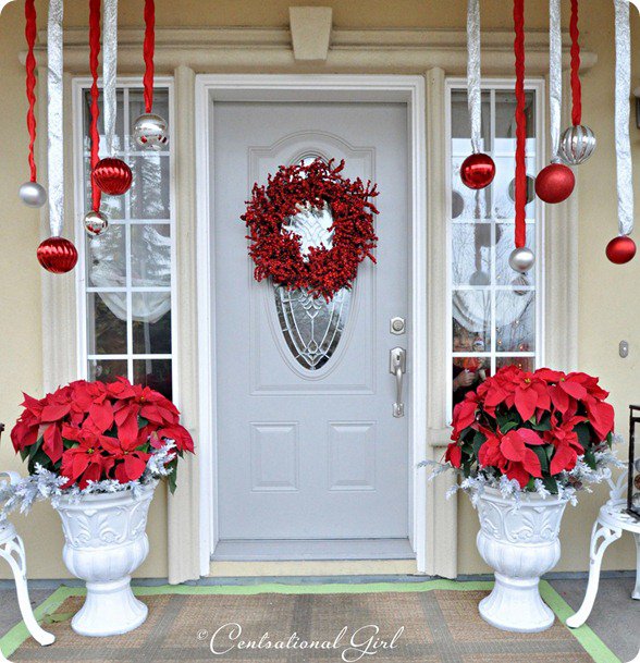 Christmas Front Porch Decorating Ideas - Pretty Designs